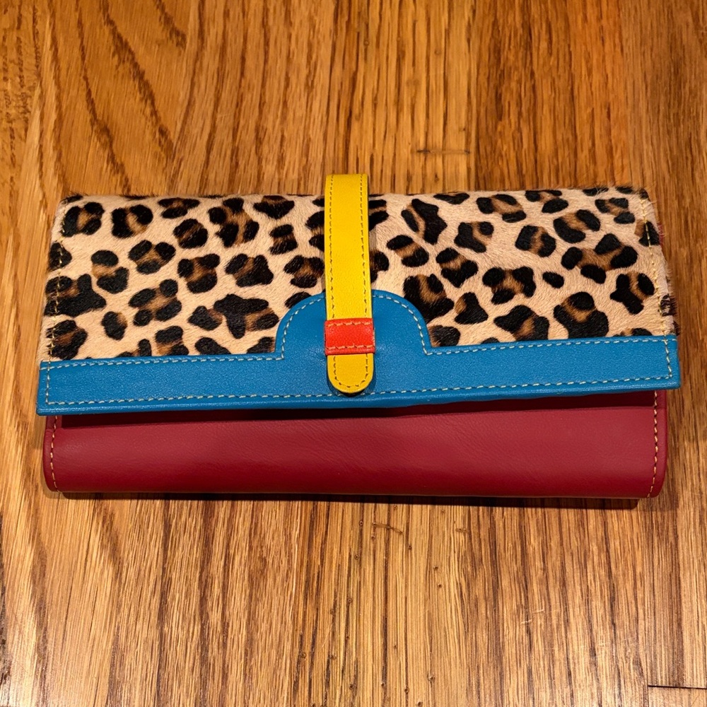 Leopard Print and Multicolor Women's Boutique Wallet